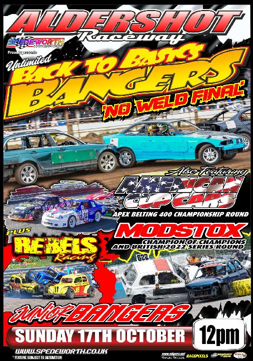 Aldershot 17th October 2021 Bangers Unlimited Back to Basics